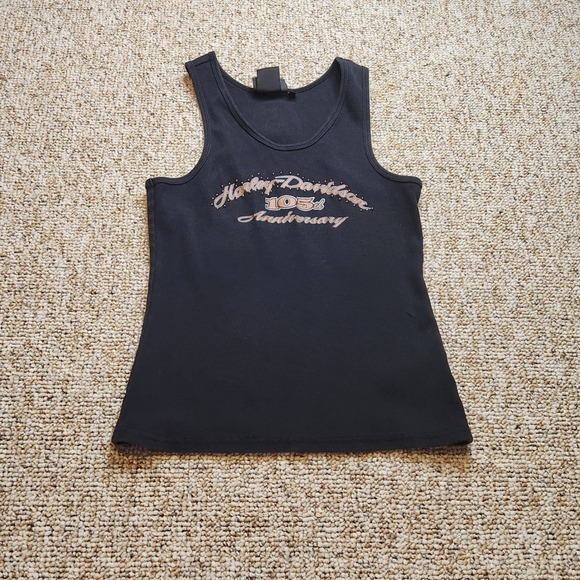 Harley-Davidson Tank Top | 105th Anniversary, Black Sleeveless | Women's M - Picture 1 of 7